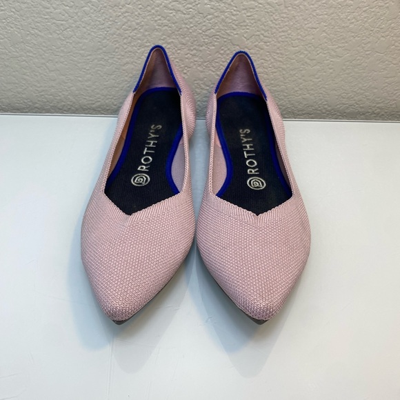 Rothy's Pointed Toe Pink Flats Size 9 - Picture 1 of 14